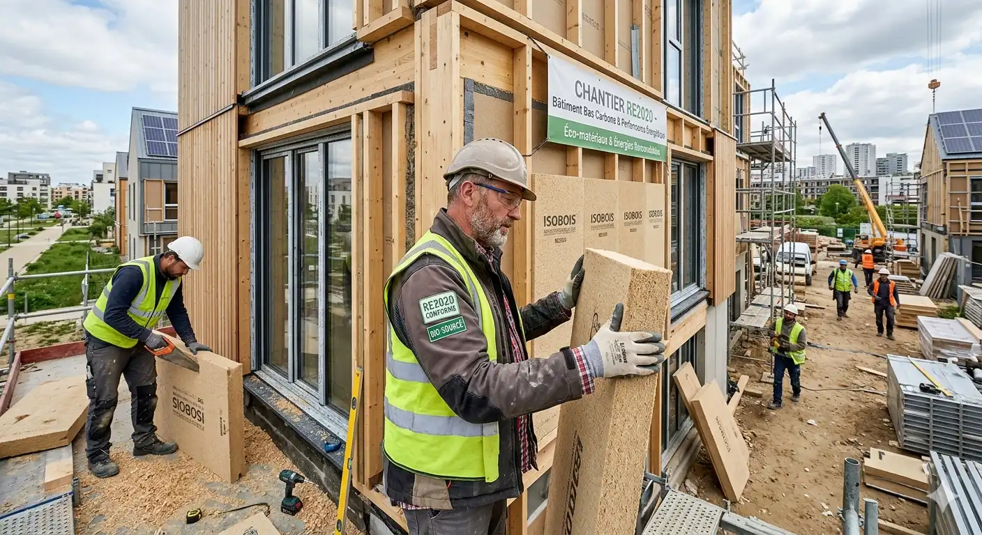 Structure bois bas carbone conforme à la réglementation RE2020
